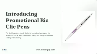 Get Noticed with Promotional Bic Clic Pens