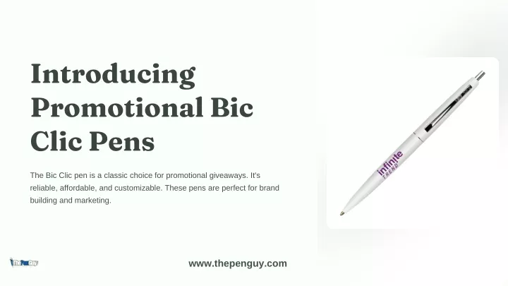 introducing promotional bic clic pens