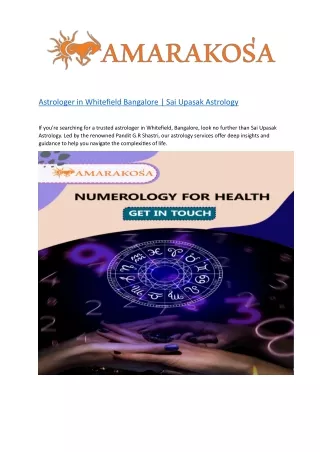 Astrologer in Whitefield Bangalore | Sai Upasak Astrology