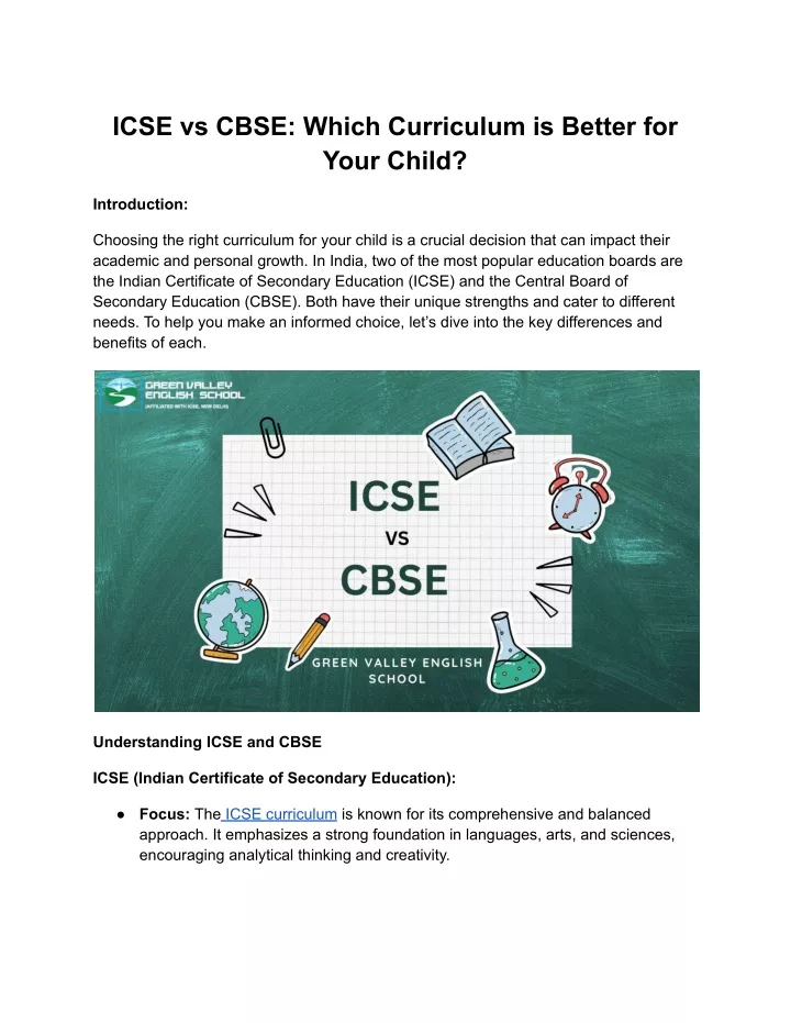 icse vs cbse which curriculum is better for your