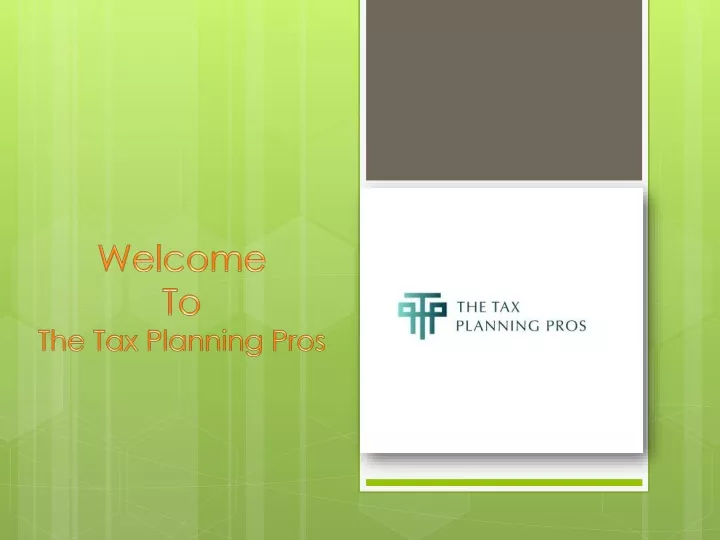 welcome to the tax planning pros