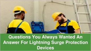 questions you always wanted an answer for lightning surge protection devices
