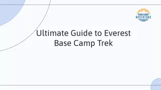 Ultimate Guide To Everest Base Camp Trek