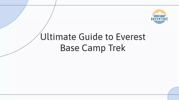 ultimate guide to everest base camp trek