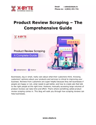 Product Review Scraping – The Comprehensive Guide