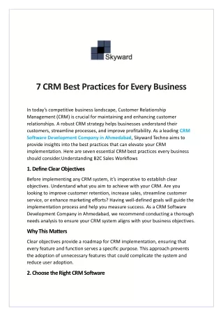 7 CRM Best Practices for Every Business