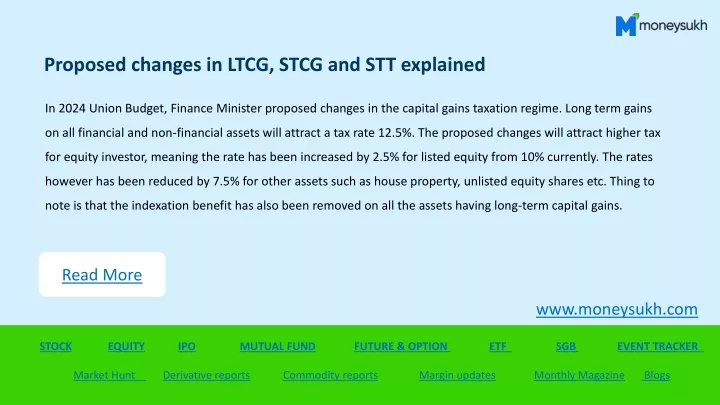 proposed changes in ltcg stcg and stt explained