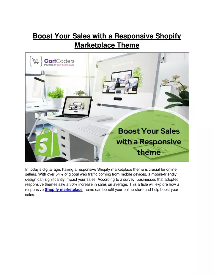 boost your sales with a responsive shopify