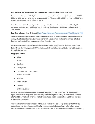 digital transaction management market projected