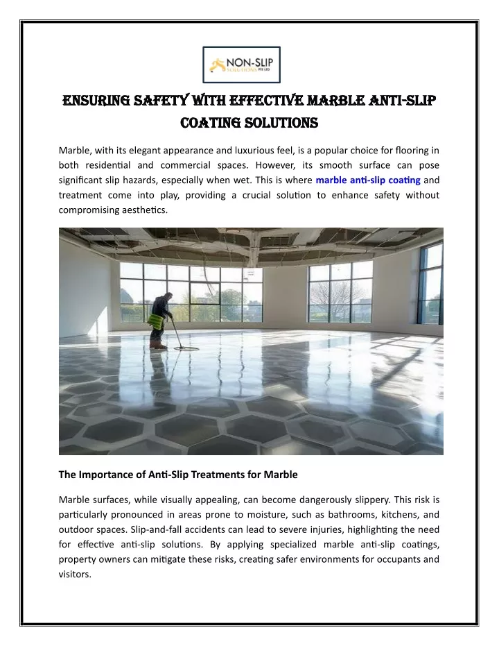 ensuring safety with effective marble anti