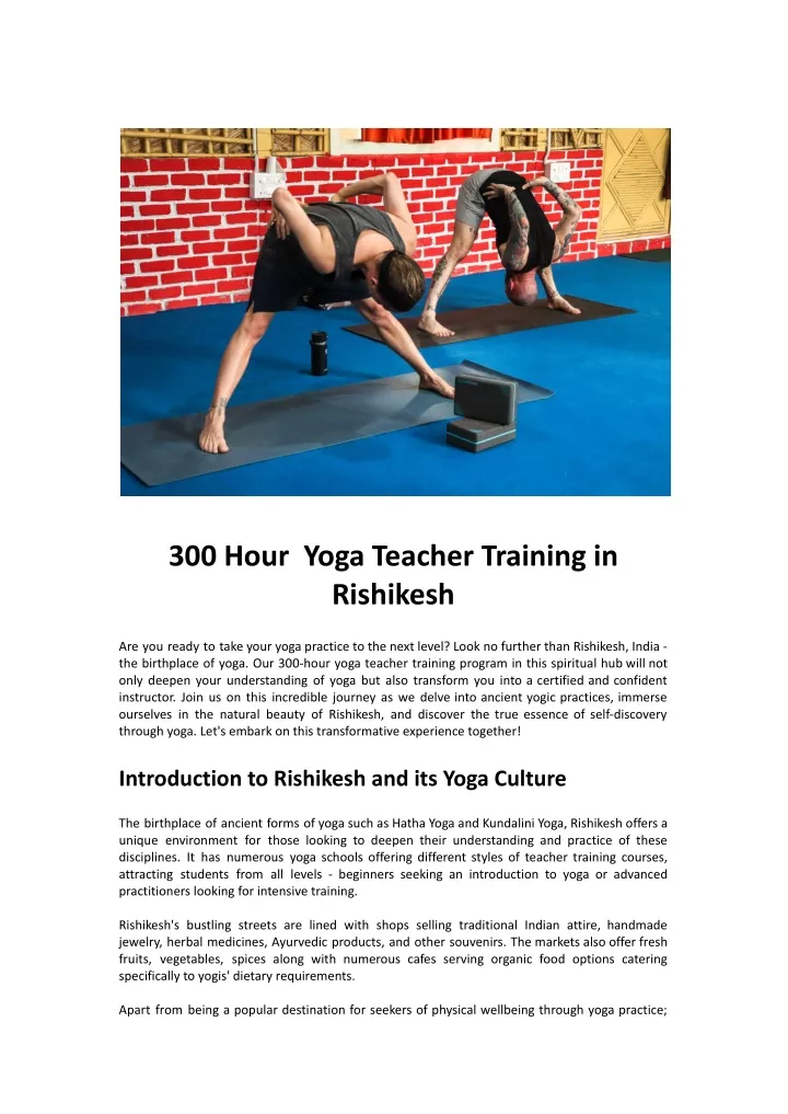 300 hour yoga teacher training in rishikesh