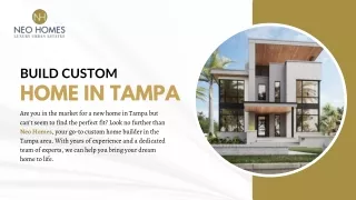 Build Custom Home in Tampa : Neo Homes