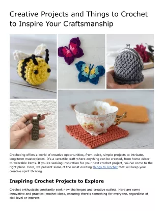 creative projects and things to crochet