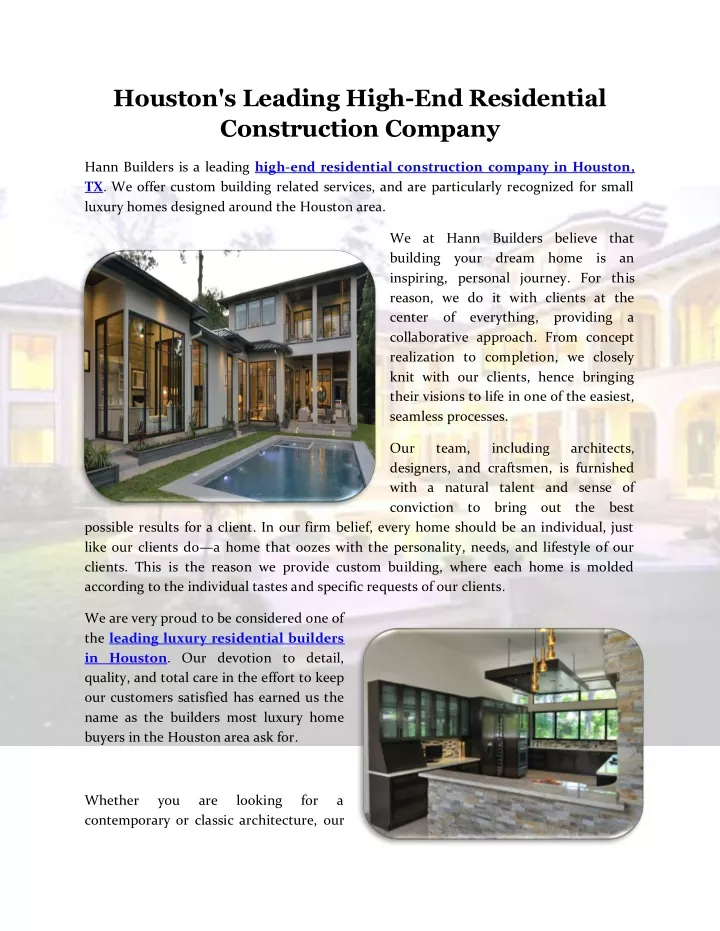 houston s leading high end residential