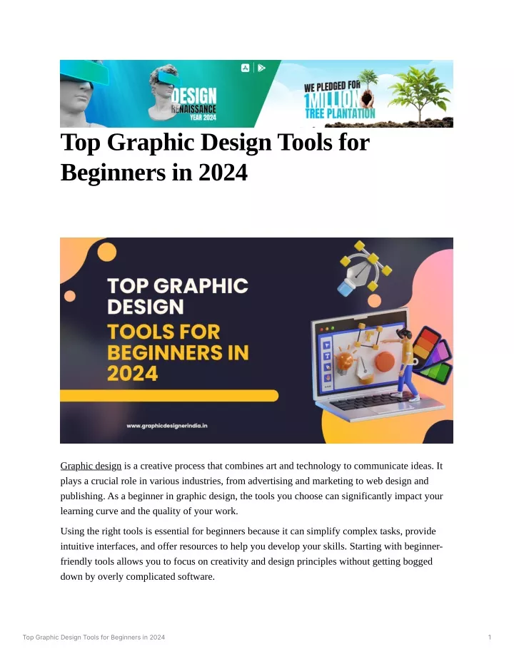 top graphic design tools for beginners in 2024