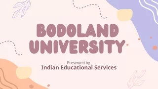 Bodoland University Kokrajhar