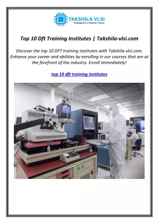 top 10 dft training institutes takshila vlsi com