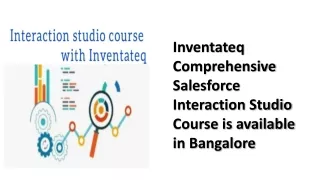 interaction studio course : Inventateq studio course