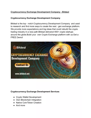 cryptocurrency exchange development company