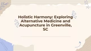 Alternative medicine in Greenville PPT