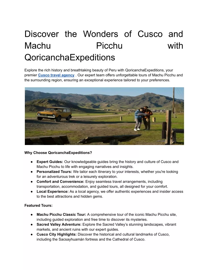 PPT - Discover the Wonders of Cusco and Machu Picchu with ...