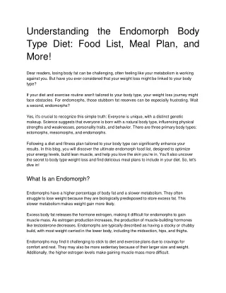 Understanding the Endomorph Body Type Diet_ Food List, Meal Plan, and More