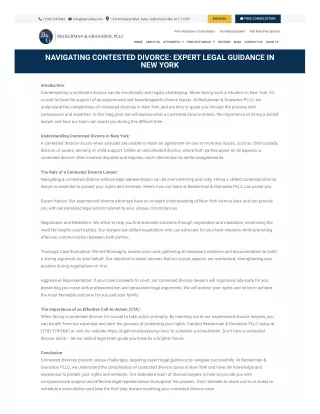 Contested Divorce lawyer NY