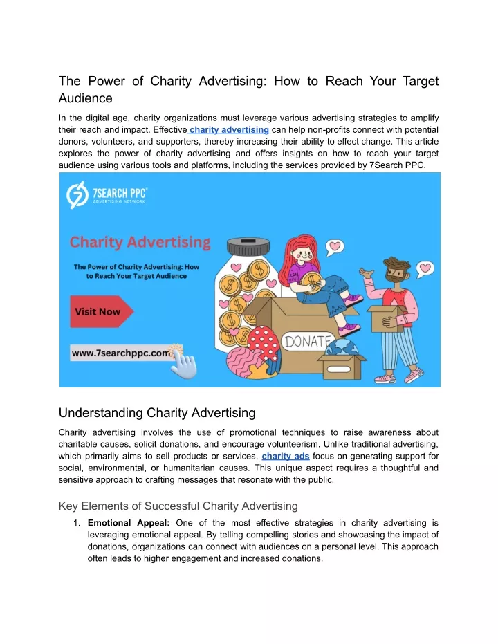 the power of charity advertising how to reach