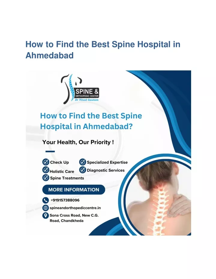 how to find the best spine hospital in ahmedabad