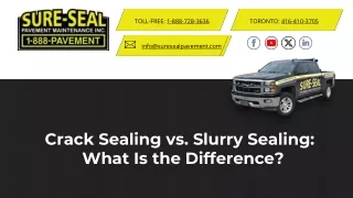 Crack Sealing vs. Slurry Sealing: What Is the Difference?