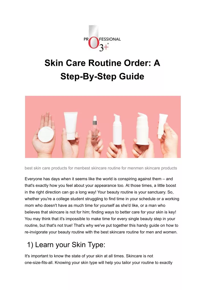 skin care routine order a step by step guide