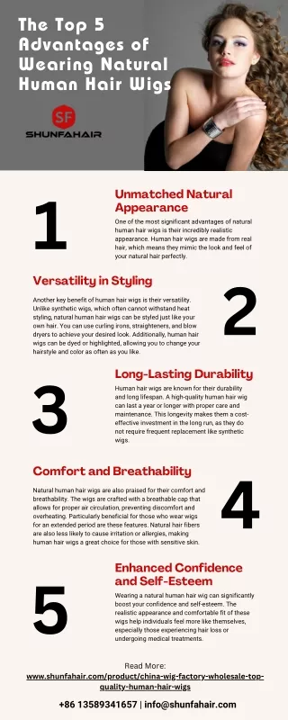 The Top 5 Advantages of Wearing Natural Human Hair Wigs [Infographic]