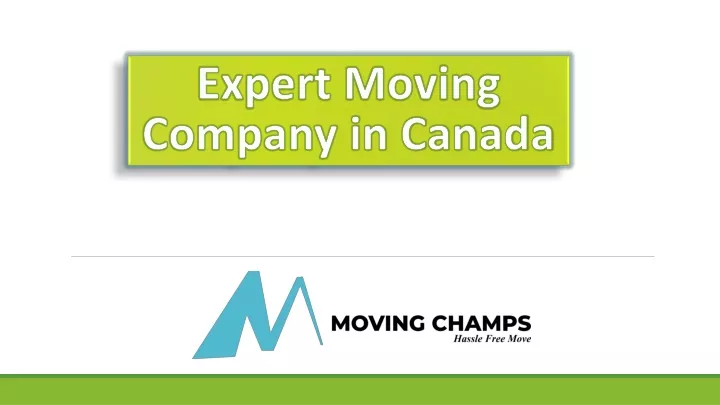 expert moving company in canada