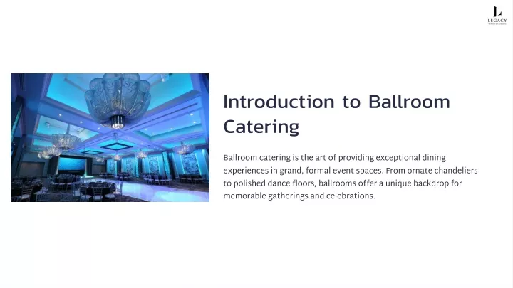 introduction to ballroom catering