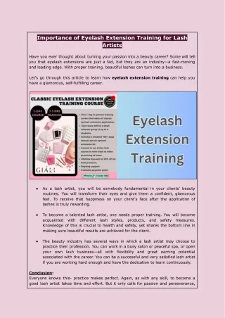 Importance of Eyelash Extension Training for Lash Artists