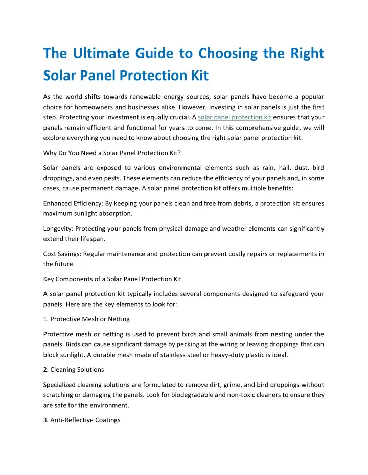 the ultimate guide to choosing the right solar