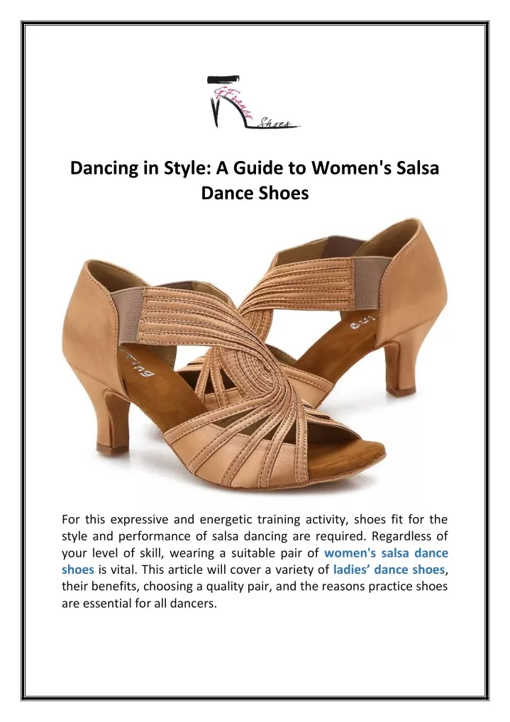 dancing in style a guide to women s salsa dance