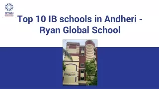 Top IB Schools in Andheri - Ryan Global School