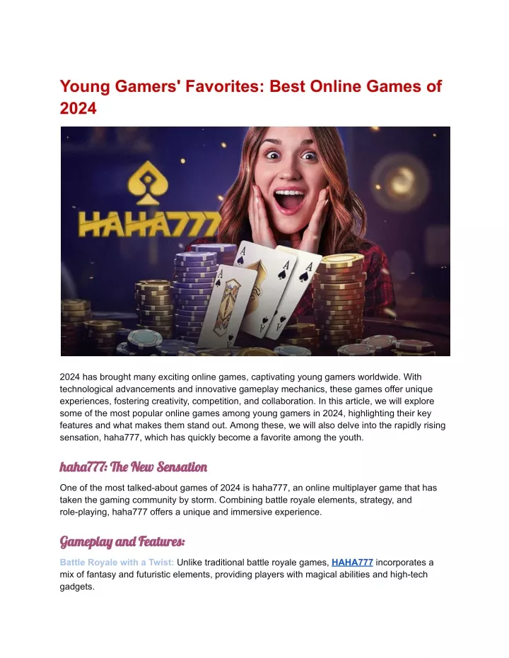 young gamers favorites best online games of 2024