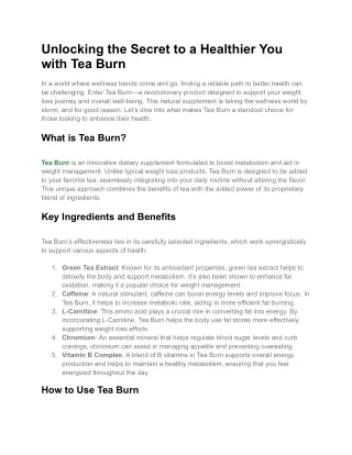 Tea Burn 6