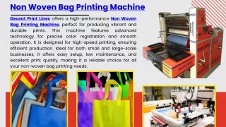 Non Woven Bag Printing Machine