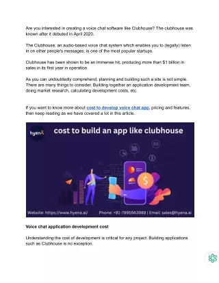 How much does it cost to develop an app like Clubhouse_ - Google Docs