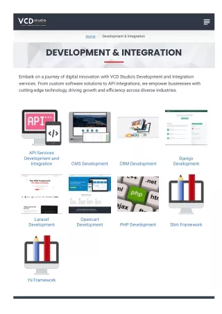 Development and Integration services