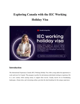 exploring canada with the iec working