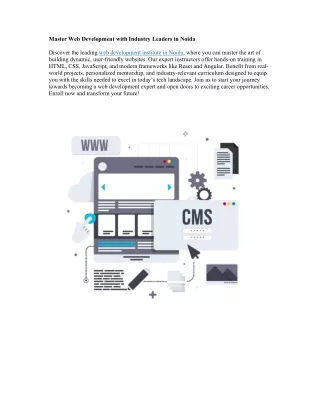 master web development with industry leaders
