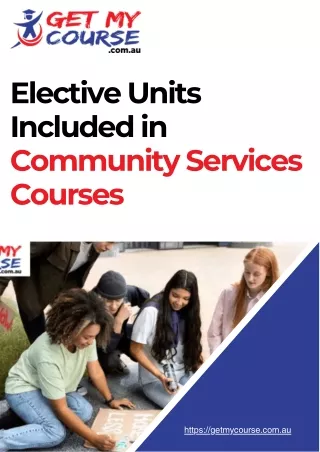 Elective Units Included in Community Services Courses