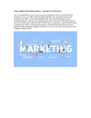 achieve digital marketing excellence join