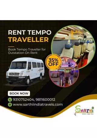 Rent Best Tempo Traveller by Sarti India Travels