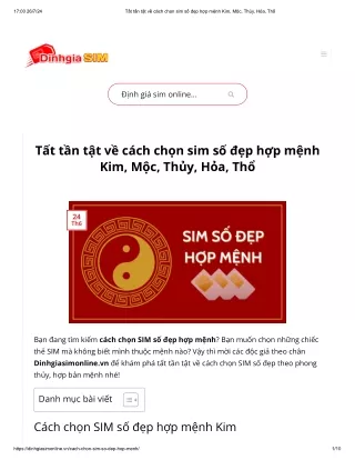 Tất tần tật về cách chọn sim số đẹp hợp mệnh Kim, Mộc, Thủy, Hỏa, Thổ