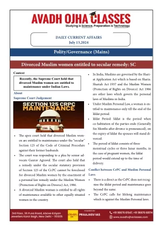 daily current affairs july 13 2024